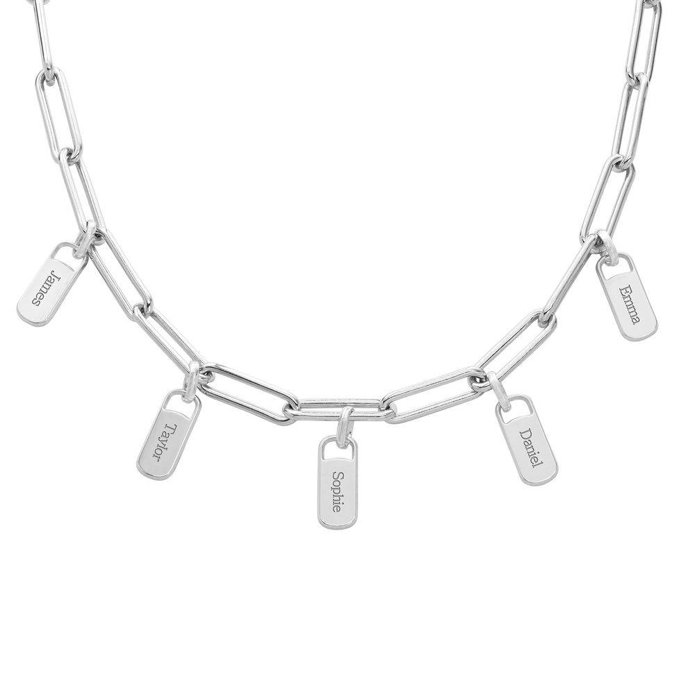 Collar Rory eslabones de cadena con amuletos personalizados en plata de ley-1 foto de producto