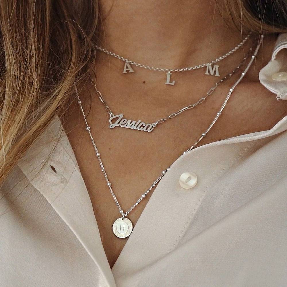 Paperclip Script Name Necklace in Sterling Silver-4 product photo
