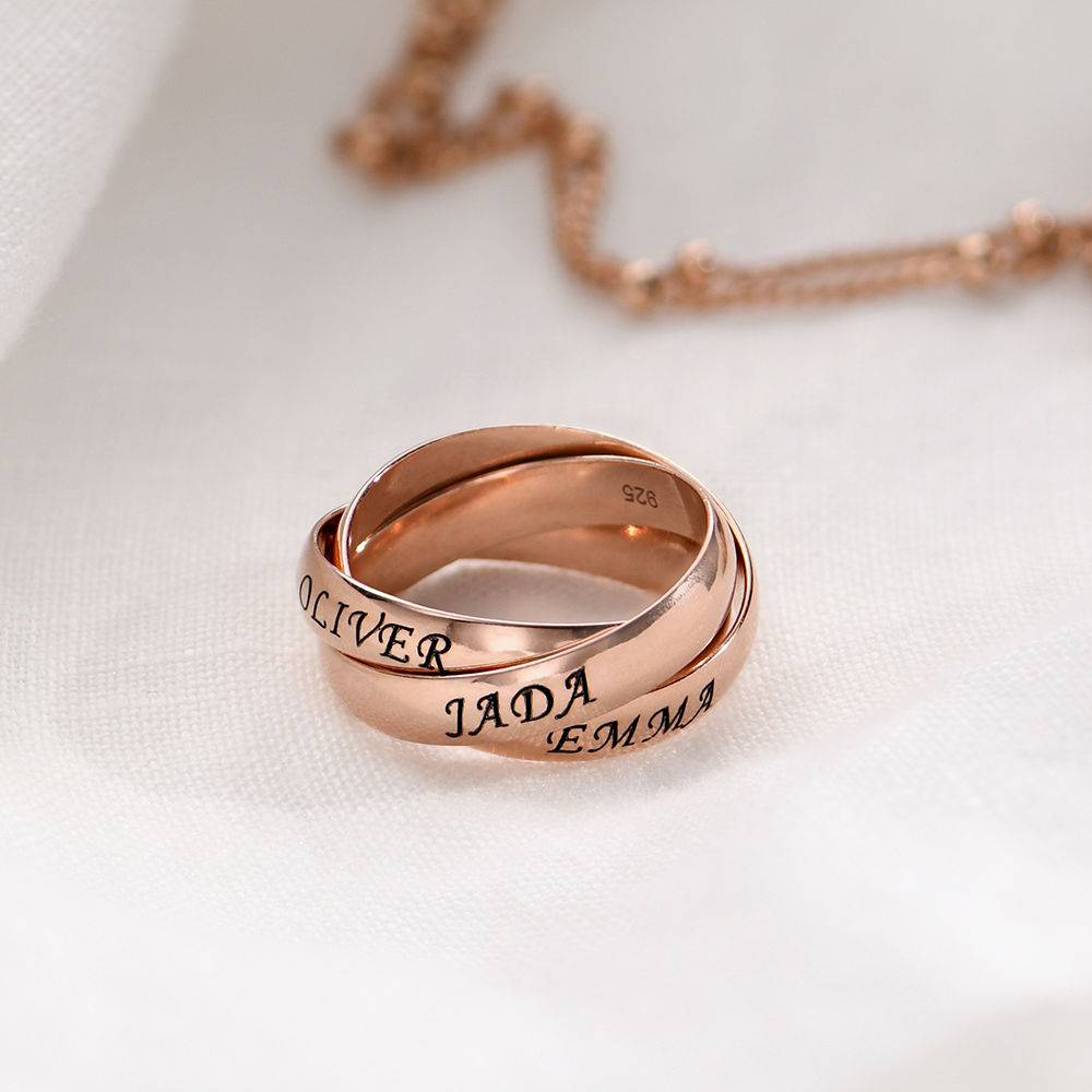 Charlize Russischer Ring - 750er rosévergoldetes Silber-3 Produktfoto