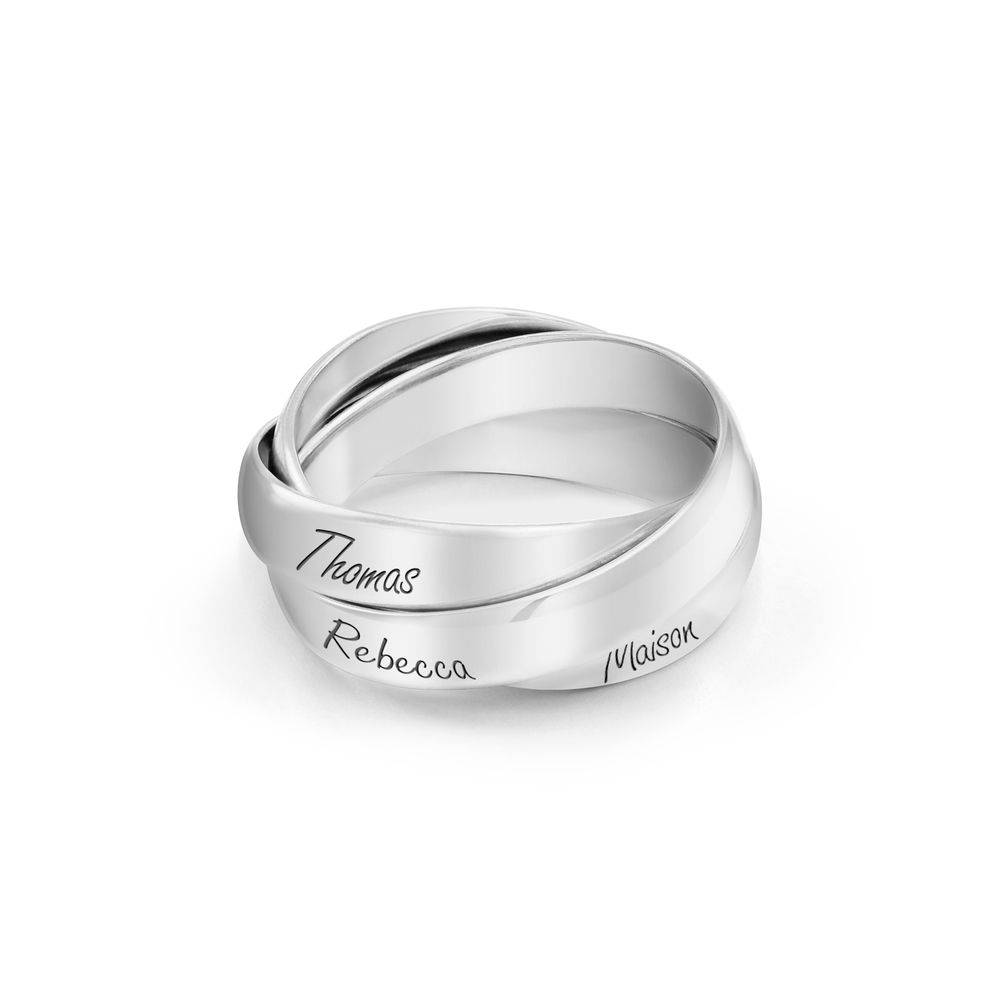Charlize Russian Ring with Diamonds in Sterling Silver product photo