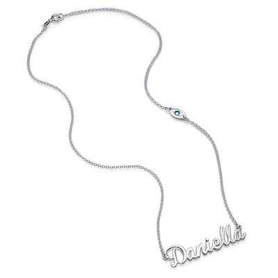 Sterling Silver Charm Name Necklace-2 product photo