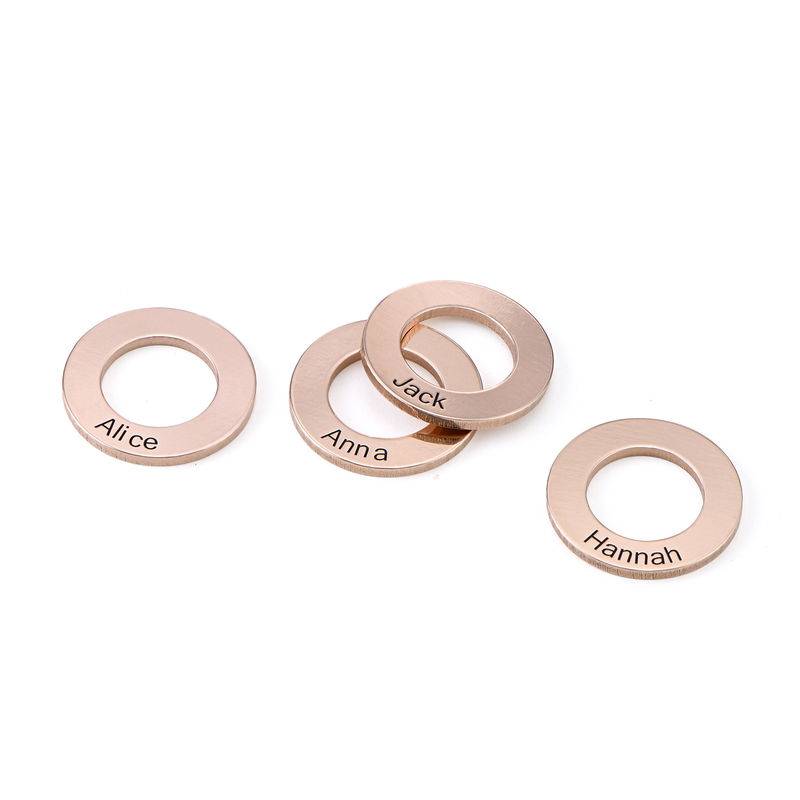 Colgante circular para brazalete, chapado en oro rosa 18k foto de producto