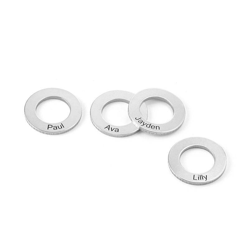 Zilveren cirkelbedeltje voor armband Productfoto