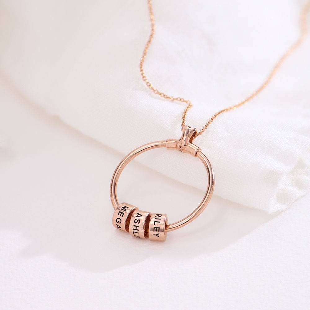 Linda Circle Pendant Necklace in 18ct Rose Gold Plating product photo