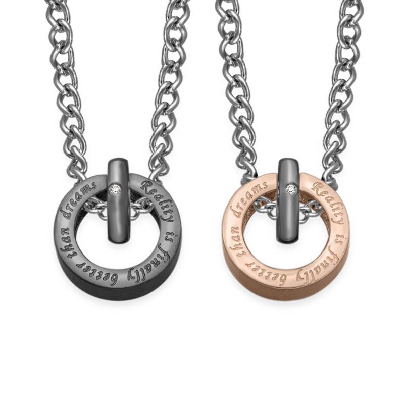 Kreisförmiges für Sie & Ihn Halskettenset-1 Produktfoto