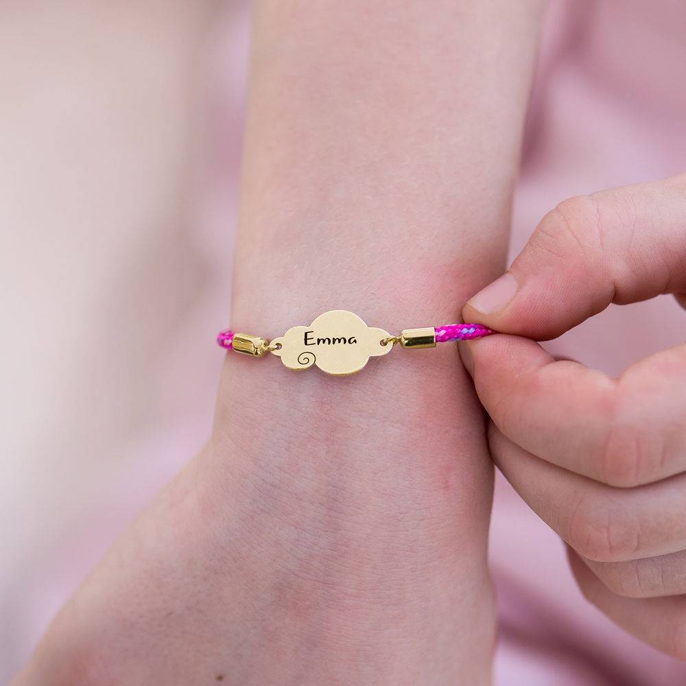 Cloud Cord Bracelet in 18ct Gold Plating-2 product photo