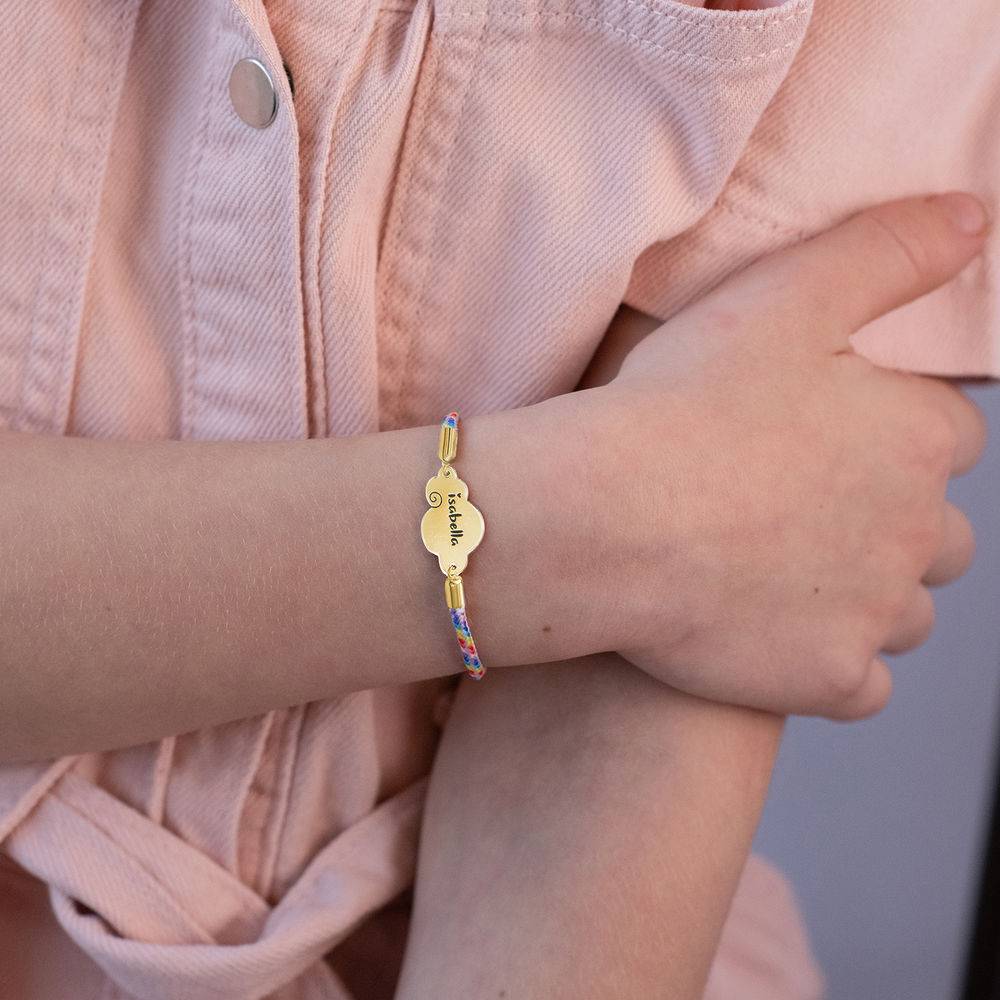 Cloud Cord Bracelet in Gold Plating-4 product photo