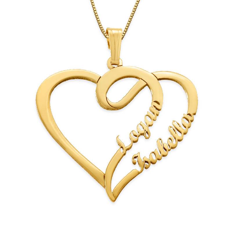 Couple Heart Necklace in 14ct Gold - Yours Truly Collection product photo
