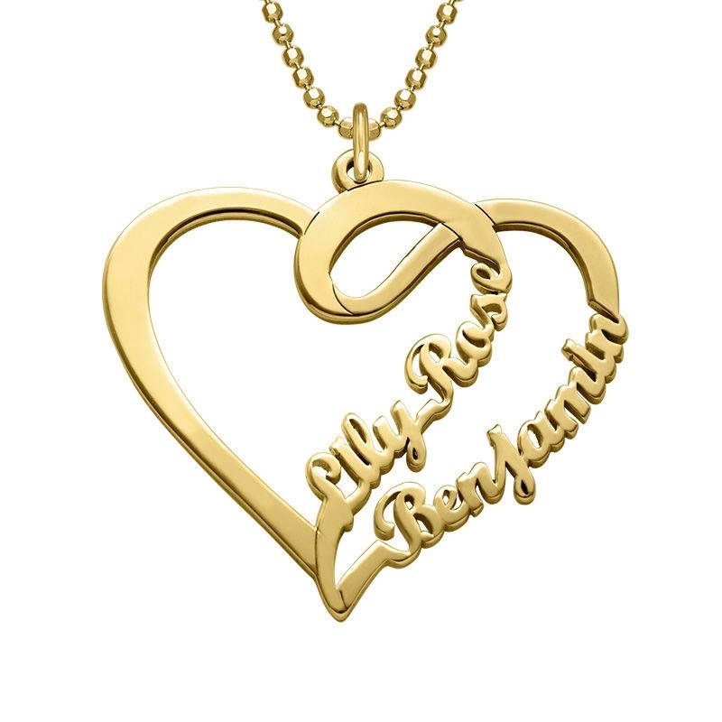 Couple Heart Necklace in 18k Gold Vermeil product photo