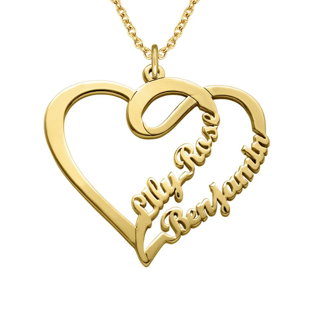 Couple Heart Necklace with Gold Plating - Yours Truly Collection product photo