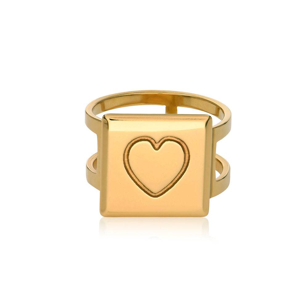 Cubic Ring in 18ct Gold Vermeil-5 product photo