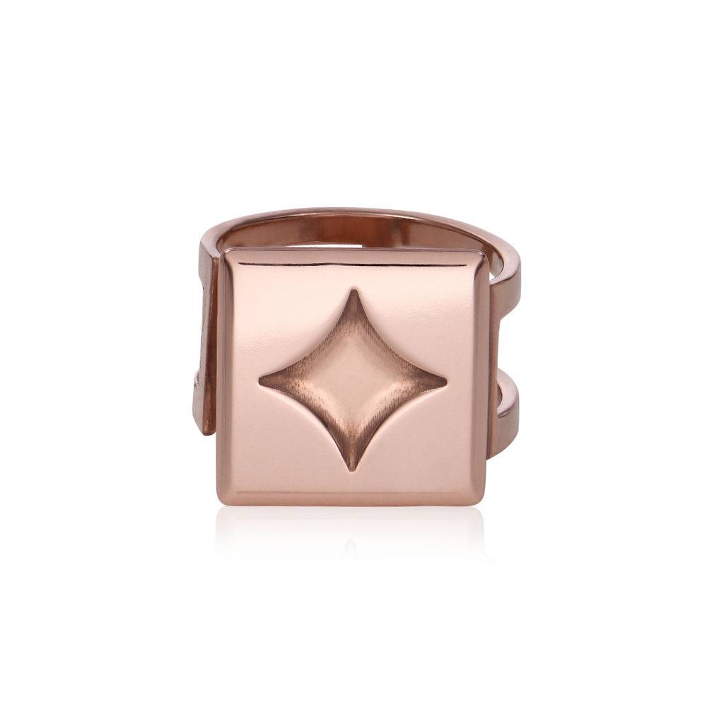 Cubic Ring in 18ct Rose Gold Vermeil-1 product photo