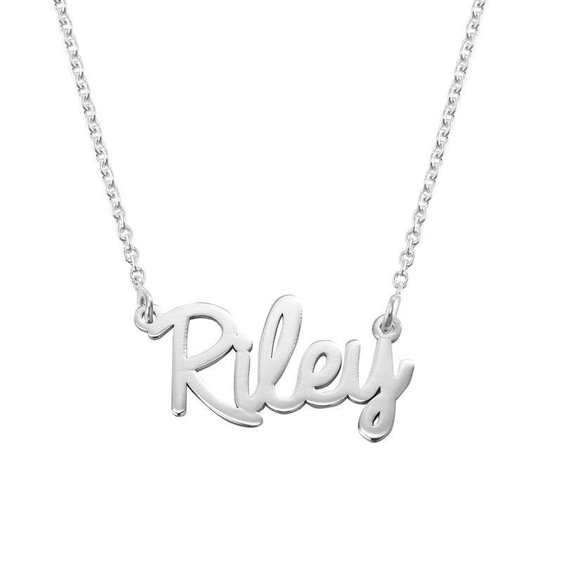Personalized Cursive Name Necklace in Premium Silver product photo
