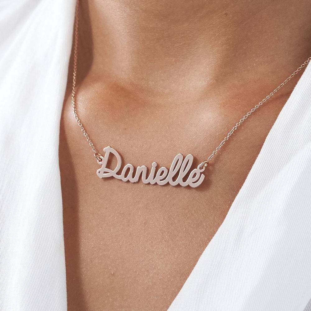 Cursive Name Necklace in Rose Gold Plating-4 product photo