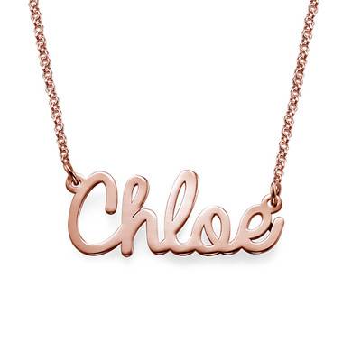 Cursive Name Necklace in 18ct Rose Gold Plating product photo