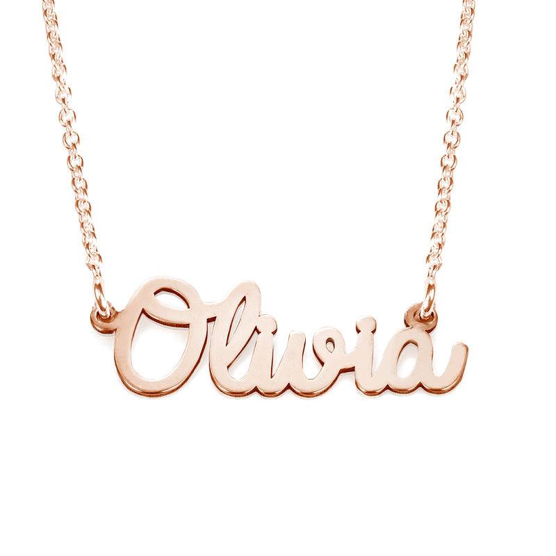 Cursive Name Necklace in 18ct Rose Gold Plating-5 product photo