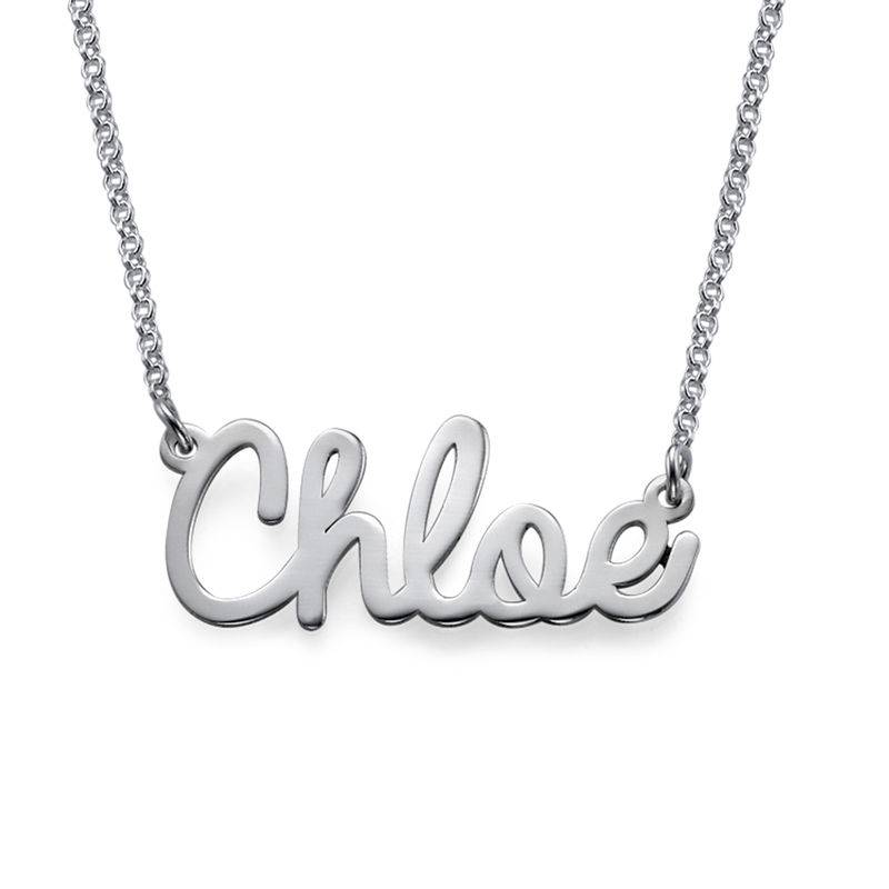 Cursive Name Necklace in Sterling Silver product photo