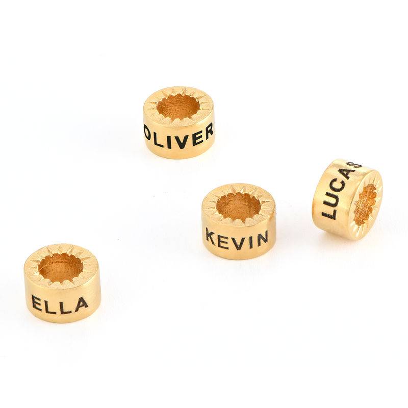 Custom Engraved Beads for Linda Jewellery in 18ct Gold Plating product photo