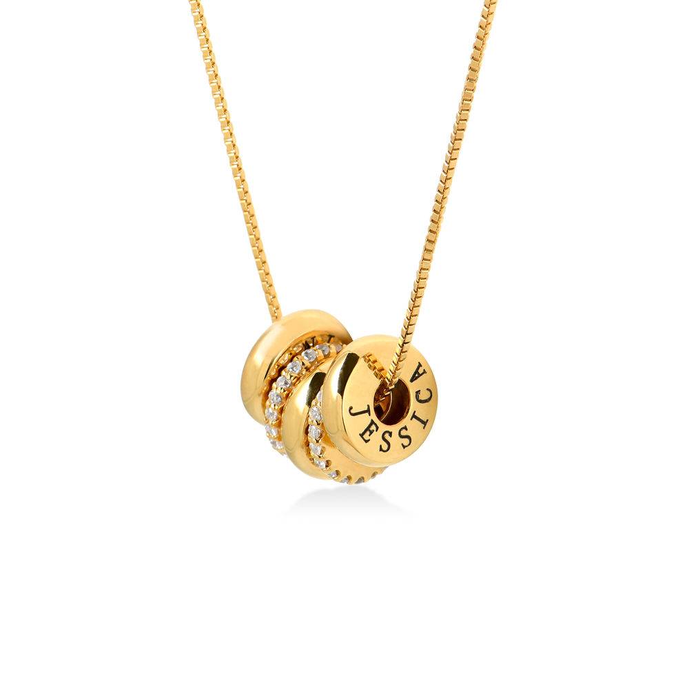 Candy Kette mit personalisierten Beads in Gold-Vermeil Produktfoto
