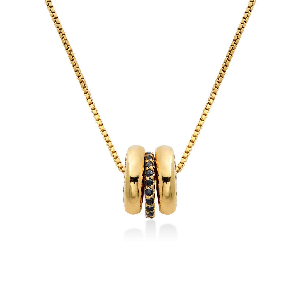 Collana con perline incise personalizzate in Oro Vermeil 18k-7 foto del prodotto