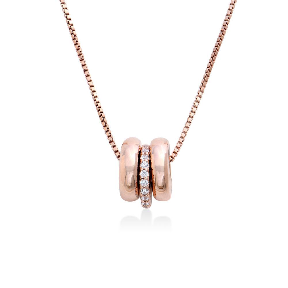 Candy Necklace with Custom Engraved Beads in Rose Gold Plating product photo