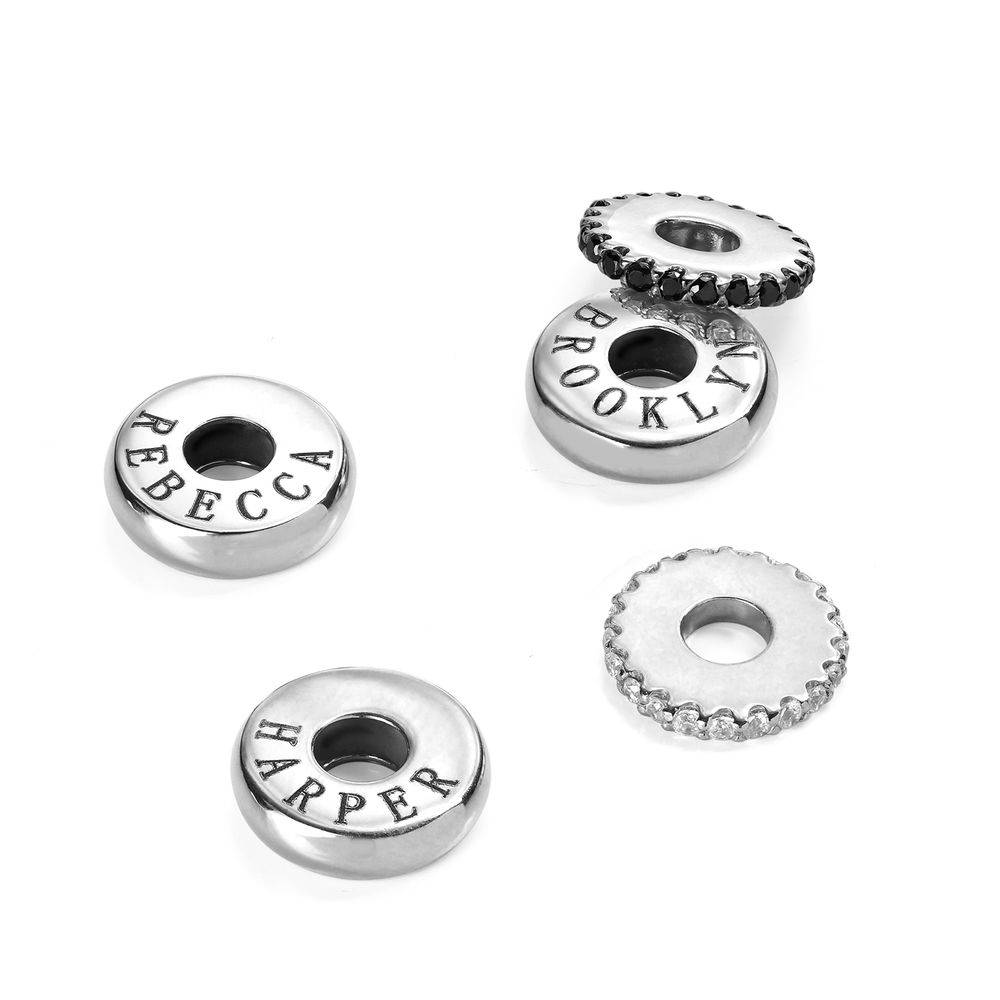 Perline Personalizzate con Incisione e Zircone Cubico in argento-1 foto del prodotto
