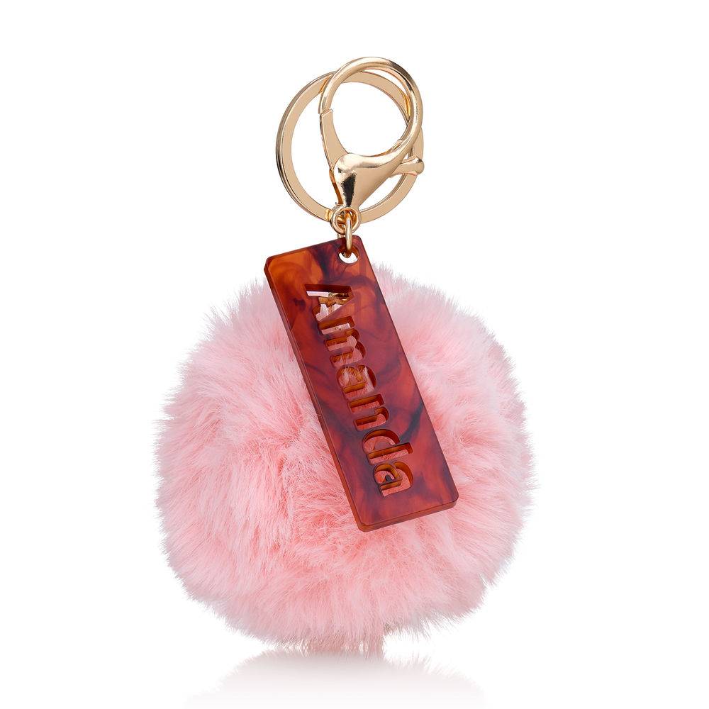 Personalized Pom Pom Bag Charm / Key Chain product photo