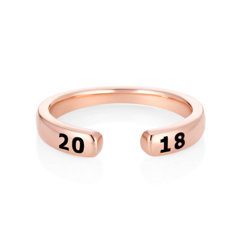 Custom Stacking Open Ring in Rose Gold Plating product photo