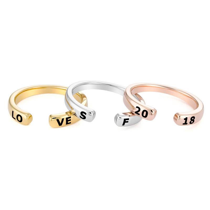 Custom Stacking Open Ring in Rose Gold Plating product photo