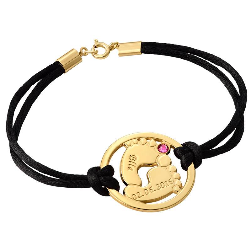 Cut Out Baby Feet Bracelet with Gold Plating product photo