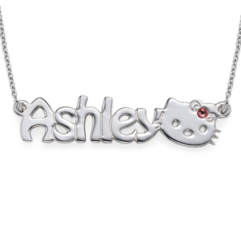 Kitten Nameplate Necklace for Girls product photo