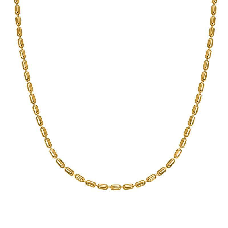 Cylinder Bead Chain - Gold Plated-1 product photo