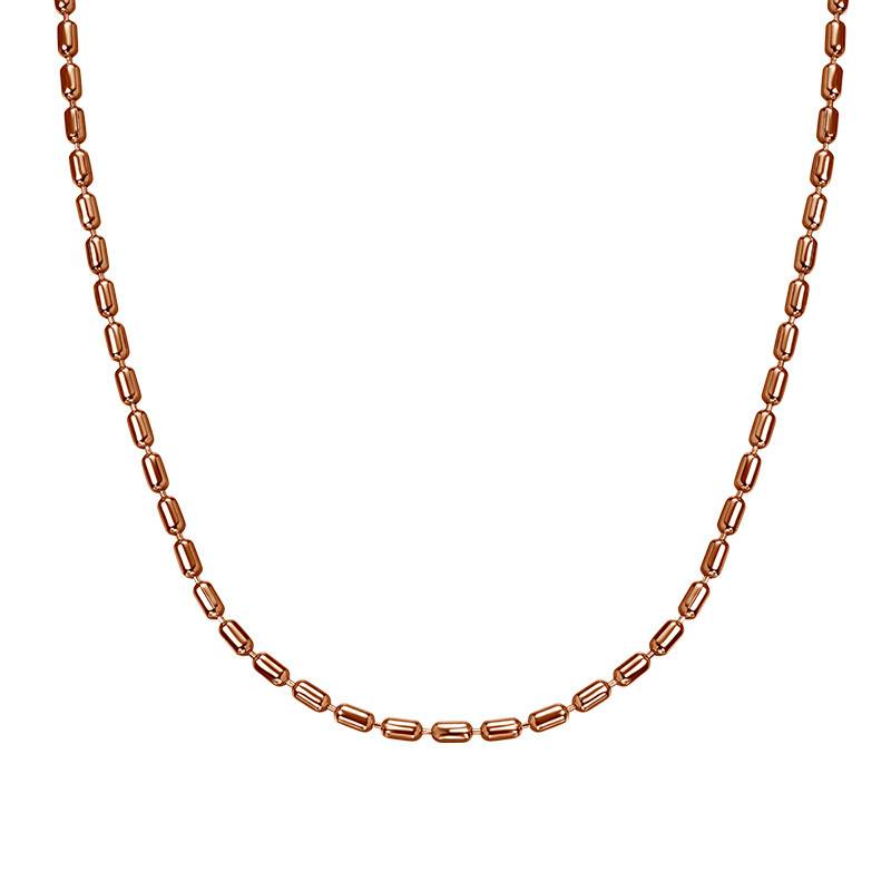 Cylinder Bead Chain - Rose Gold Plated product photo