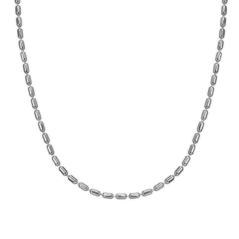 Cylinder Bead Chain - Silver-1 product photo