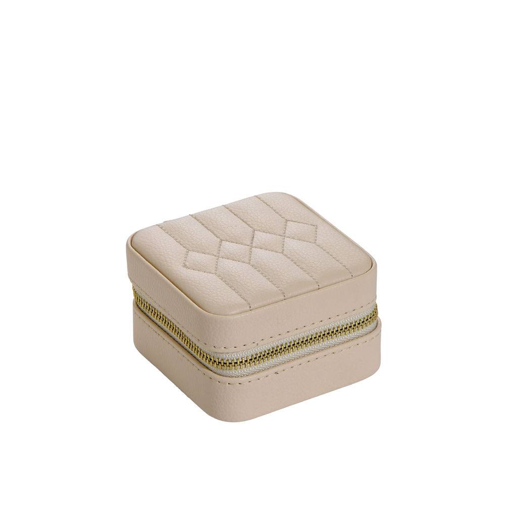 Dainty Jewelry Box in PU beige leather-2 product photo