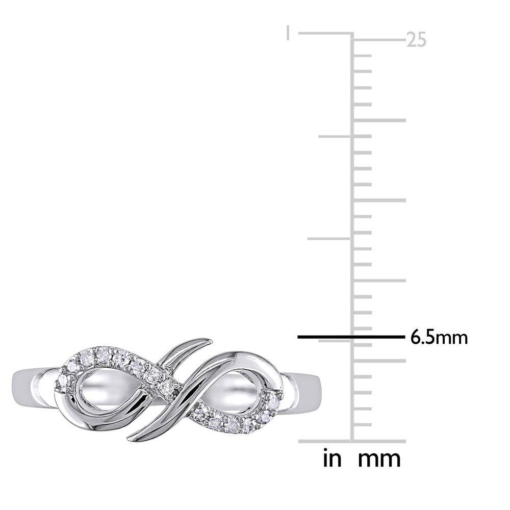 Diamond Infinity Ring in Sterling Silver-5 product photo