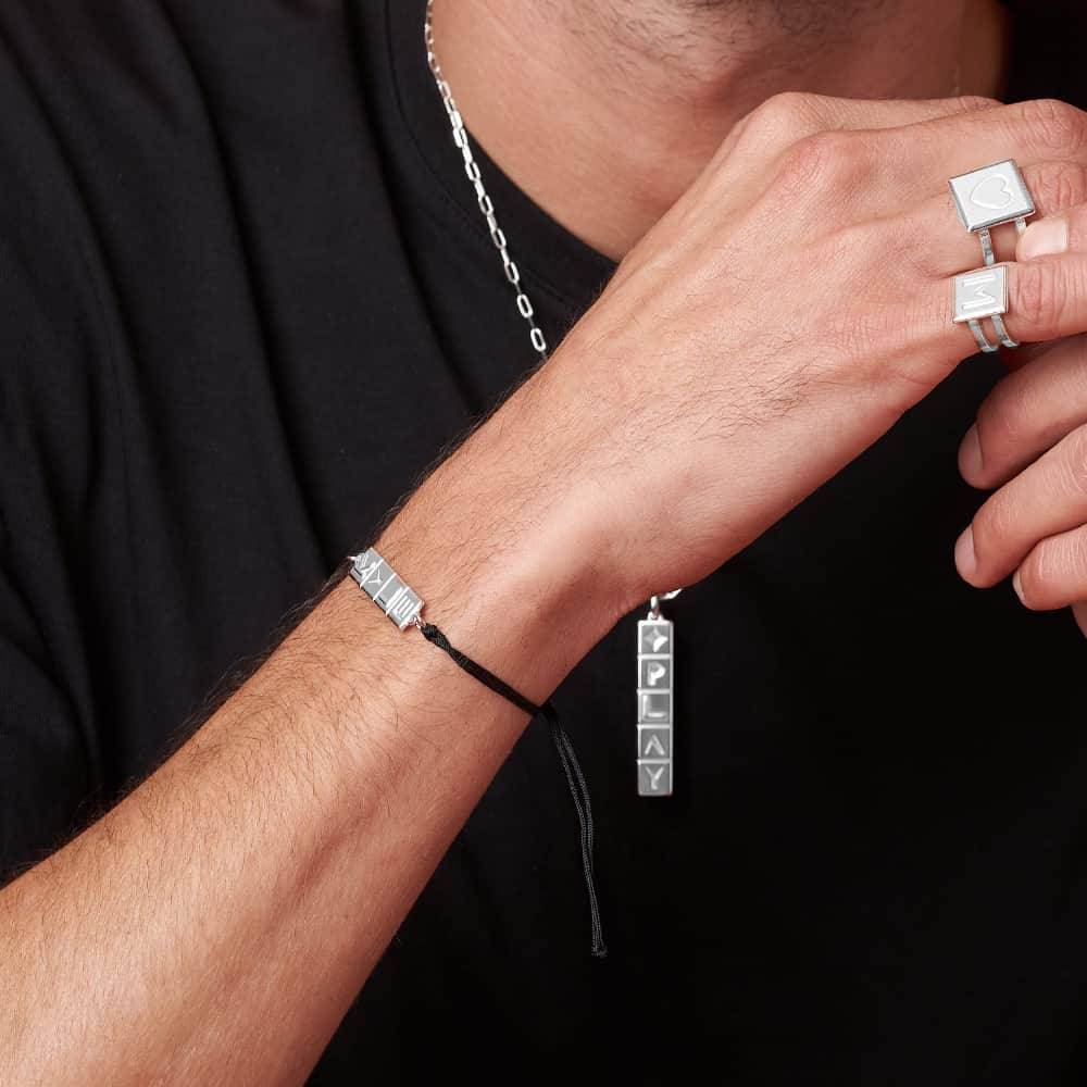 Domino™  Tik Tak Armband für Herren aus Sterlingsilber Produktfoto