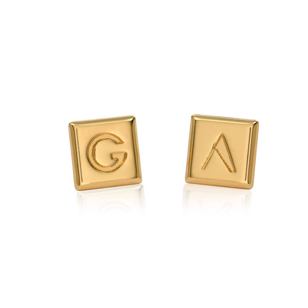 Dot Earrings in 18ct Gold Vermeil-4 product photo