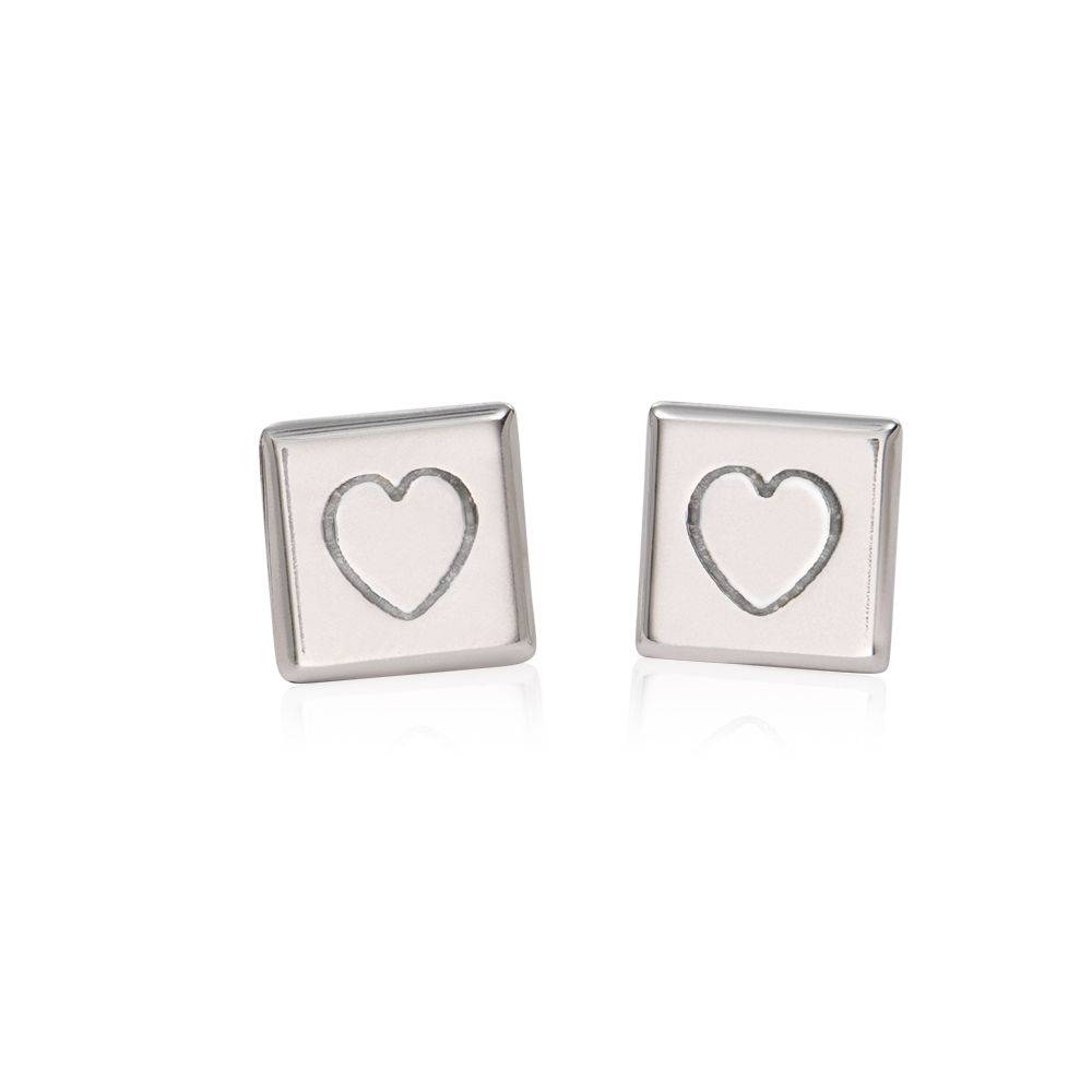 Domino ™ Small Dot Initial Earrings in Sterling Silver product photo