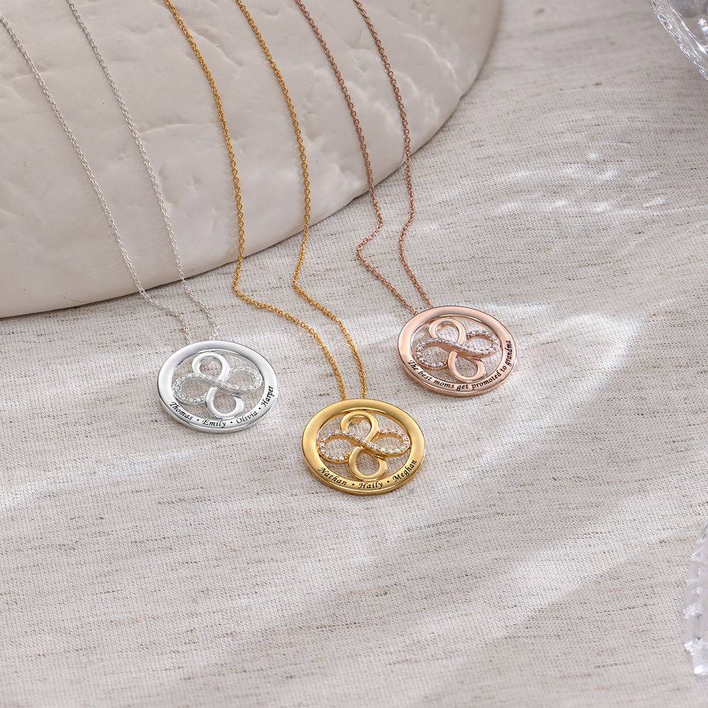Collar Doble Círculo Infinito en oro vermeil 18K Collar Doble Círculo Infinito en oro vermeil 18K foto de producto