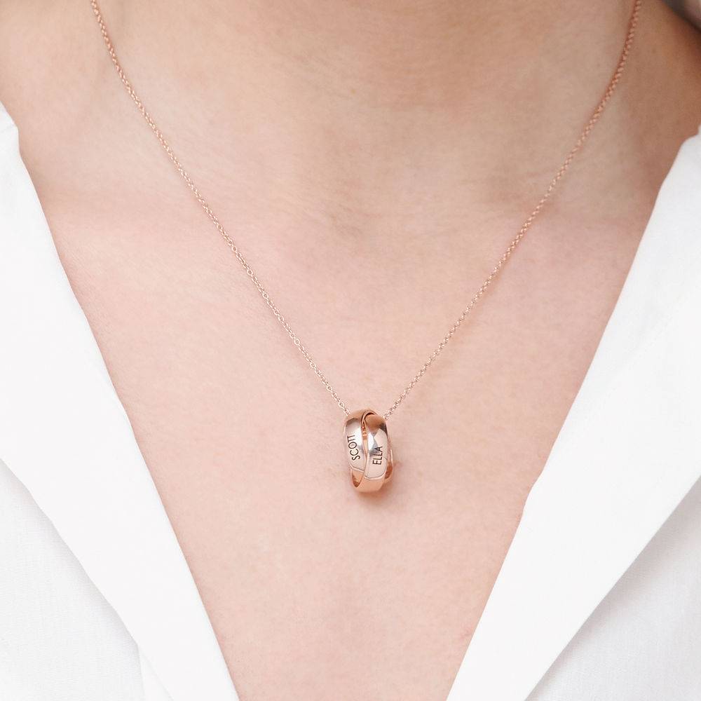 Duo Eternal Necklace in 18k Rose Gold Plating-3 product photo