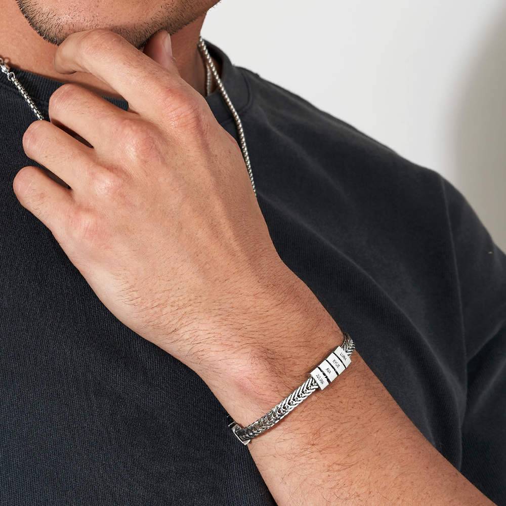 Elements Armbånd med perler til mænd i sterling sølv-5 produkt billede