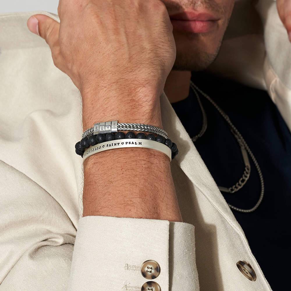 Elements Men's Beads Bracelet in Stainless Steel-3 product photo