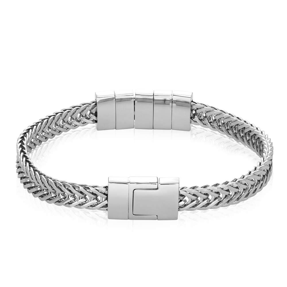 Elements Armbånd med perler til mænd i sterling sølv-9 produkt billede
