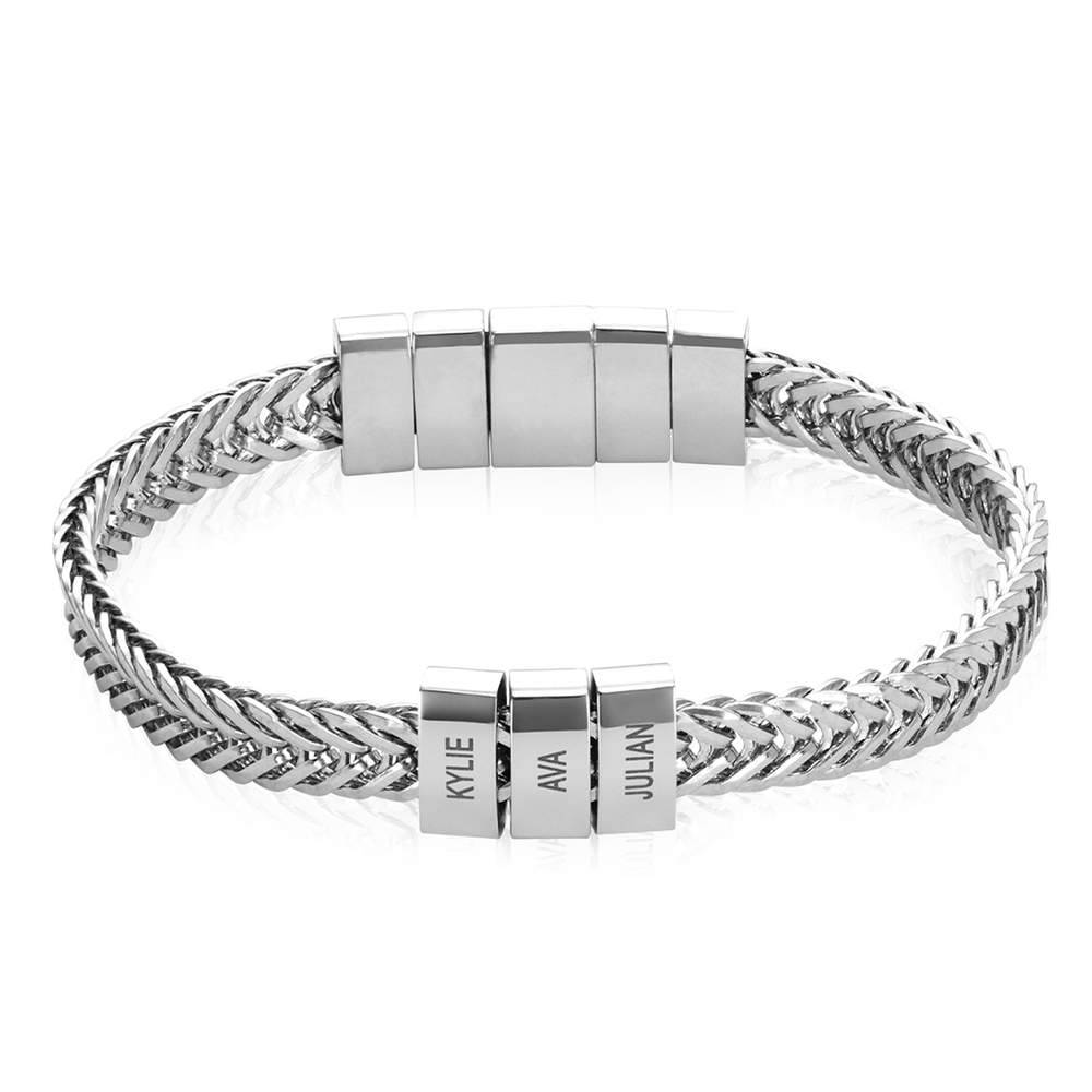 Elements Armbånd med perler til mænd i sterling sølv-2 produkt billede