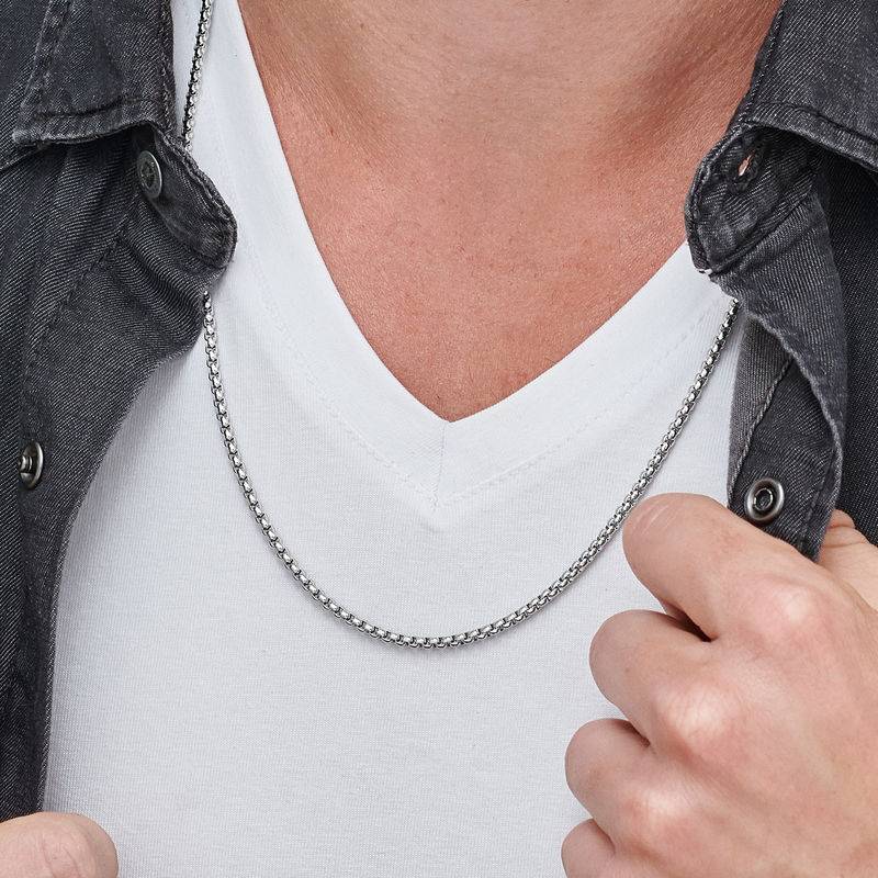 Elongated Box Chain Necklace for Men-3 product photo