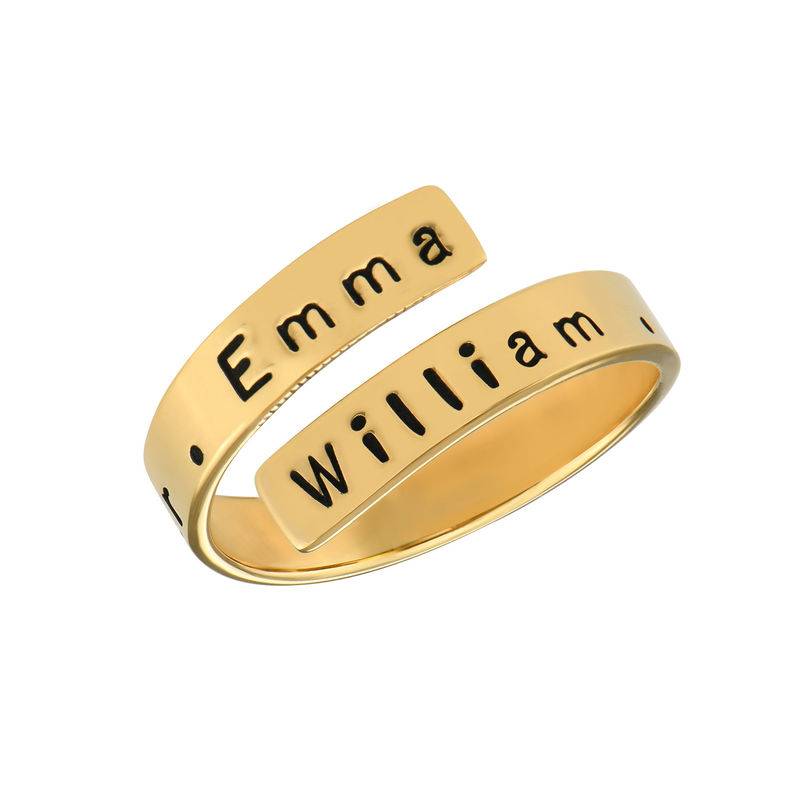 Engravable Ring Wrap in Gold Plating-9 product photo