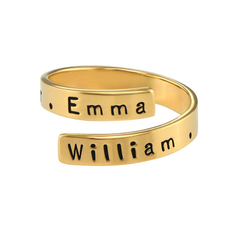 Engravable Ring Wrap in 18ct Gold Plating-2 product photo
