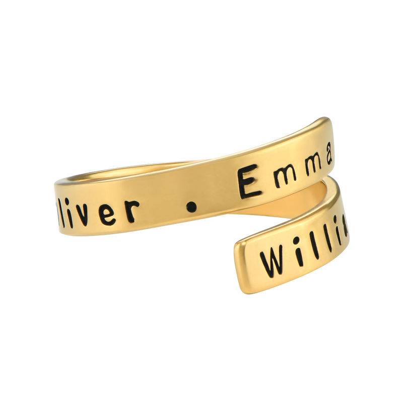 Engravable Ring Wrap in 18ct Gold Plating-4 product photo