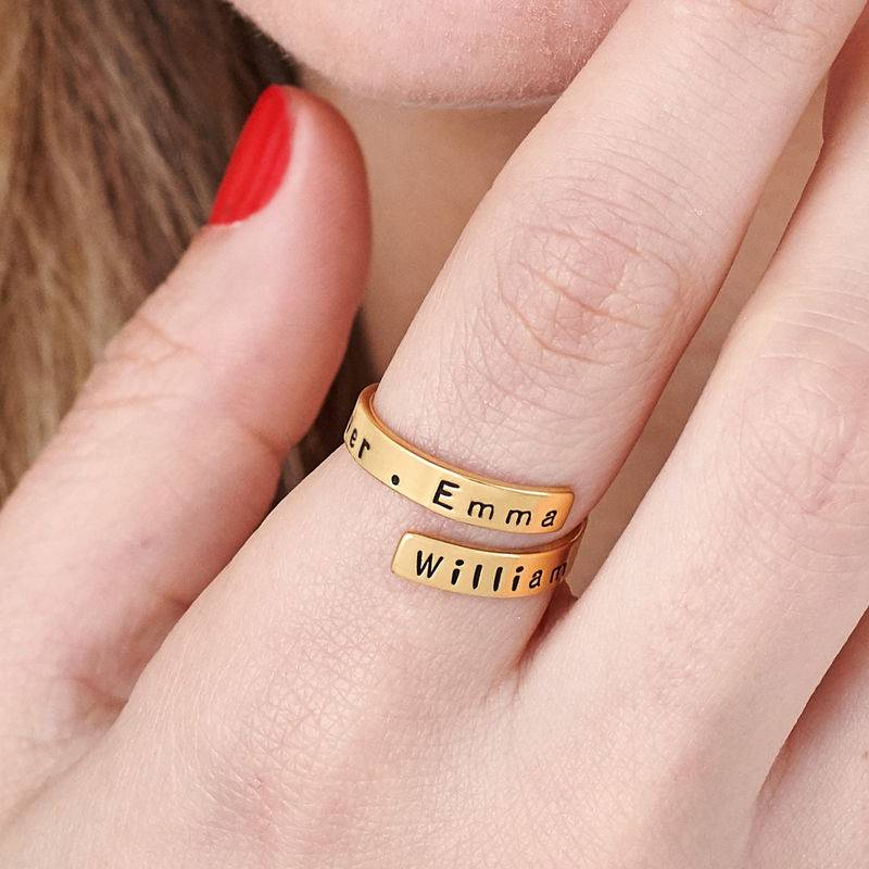 Engravable Ring Wrap in 18ct Gold Plating-7 product photo